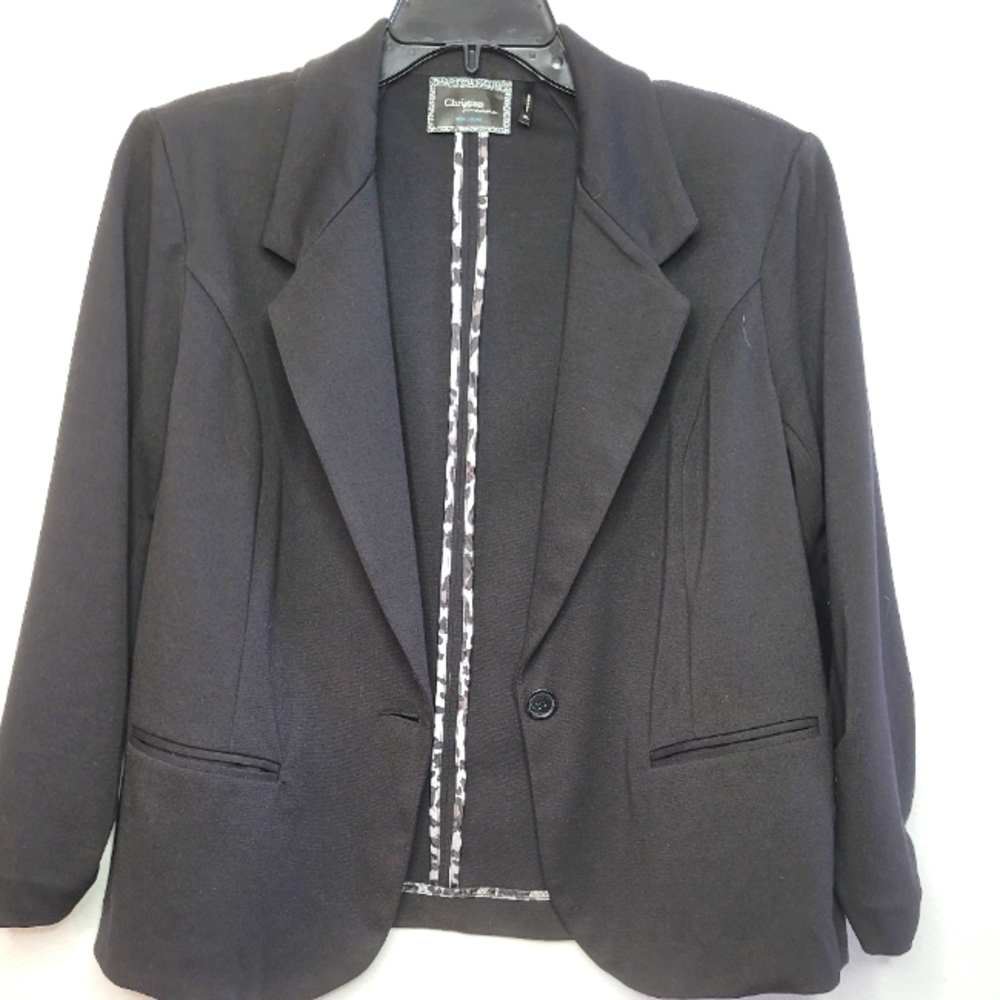 Christian Siriano Blazer Black Extra Large XL W Pockets NWOT